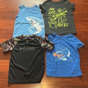 Kids Boys Lot of 4 Short Sleeve TShirts Sz 4T